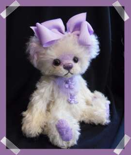Mary Holstad Presents Sweet Artist Bear with Amethyst Colored Eyes ~No 