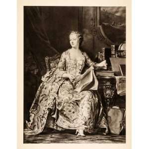   Antoinette Poisson Marquise Pompadour Costume   Original Photogravure