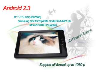   Samsung S5PV210 CortexA8 1.2GHZ 512M 4GB Bluetooth Tablet PC PA31
