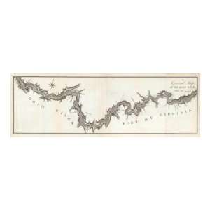 General Map of the River Ohio, Plate 2, c.1796 Giclee Poster Print by 