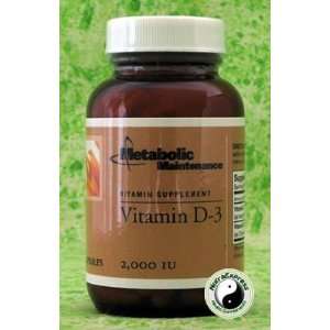 Vitamin D 3 2,000 IU 120 Capsules   Metabolic Maintenance 