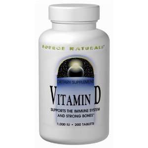  Source Naturals Vitamin D 3 1000IU 100 Tabs Health 