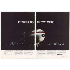  1976 Boeing 727 Introducing 1978 Model Night Photo 2 Page 