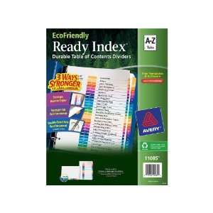 Avery EcoFriendly Ready Index Table of Contents Dividers, A Z Tab Set 