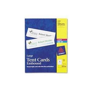  Avery White Laser & Ink Jet 3 1/2 x 11 Inch Tent Cards 50 