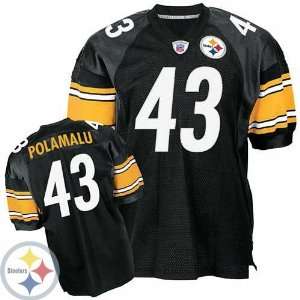 Pittsburgh Steelers #43 Troy Polamalu Jerseys Black Authentic NFL 