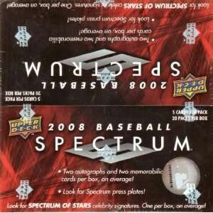  2008 Upper Deck Spectrum Baseball Hobby Box Sports Collectibles