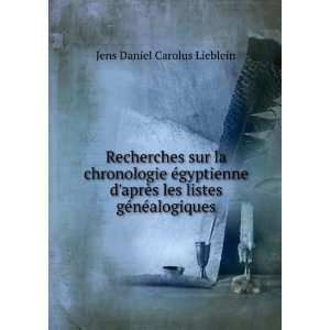   les listes gÃ©nÃ©alogiques Jens Daniel Carolus Lieblein Books