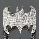 Steampunk GLAM Gotham City Silver Crystal BATMAN Cuff Bracelet