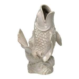  White Koi Fish Vase