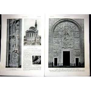  Gentilly Church Tympan Sacre Coeur French Print 1937