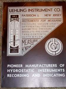 Uehling Instrument Co Catalog Pressure/Barometer/Gauges  