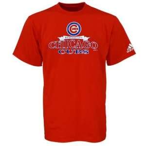  Adidas Chicago Cubs Red Bracket Buster T shirt