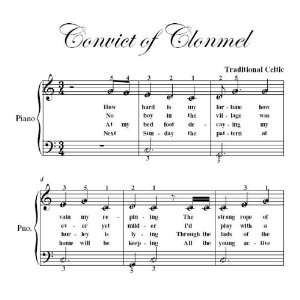   Convict of Clonmel Easy Piano Sheet Music Traditional Celtic Books