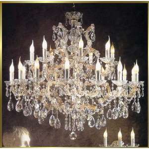 Maria Theresa Chandelier, BB 930 21, 22 lights, 24Kt Gold, 38 wide X 