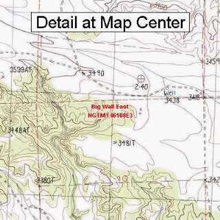  USGS Topographic Quadrangle Map   Big Wall East, Montana 