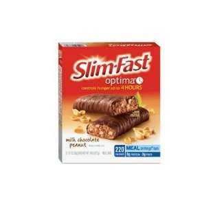 Slim Fast Optima Meal Bars, Milk Chocolate Peanut, 6 Count Boxes (Pack 