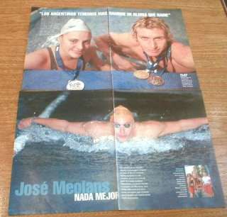 SWIMMING JOSE MEOLANS Rare photos 8 Clippings Argentina  