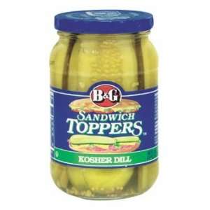 Kosher Sandwich Toppers Pickles 16 Grocery & Gourmet Food