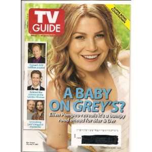  TV GUIDE FEBRUARY 1ST TO 7TH, 2010 BABY ON GREYS 