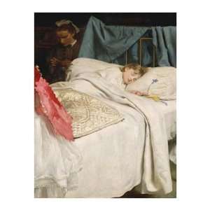 Sleeping by John Everett Millais. size 27 inches width by 34 inches 