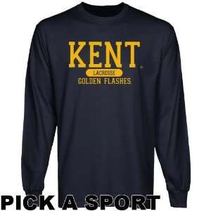 Kent State Golden Flashes Custom Sport Long Sleeve T shirt   Navy Blue