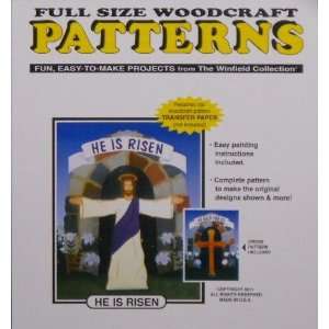  He Is Risen Easter Woodcraft Pattern Patio, Lawn & Garden