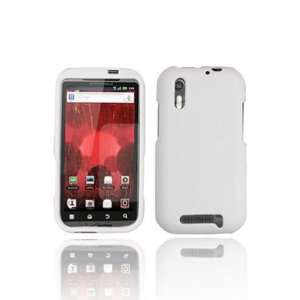 Motorola XT865 Droid Bionic Rubberized Shield Hard Case   White (Free 