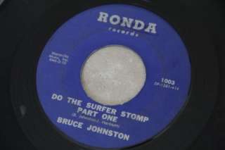 BRUCE JOHNSTON Do The Surfer Stomp RONDA 1003 RARE SURF 45 Listen 