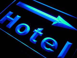 m052 b Hotel Arrow Right Neon Light Sign  