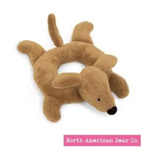  Brown Ollie Dog Rattle Ring by North American Bear Co 