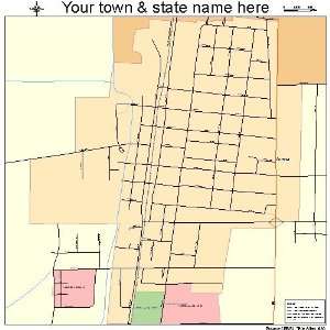  Street & Road Map of Tunica, Mississippi MS   Printed 