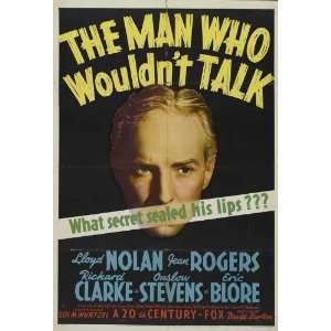  The Man Who Wouldnt Talk Poster Movie 27 x 40 Inches 