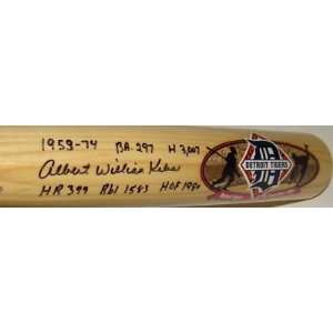 AL William Kaline SIGNED Cooperstown STAT Bat JSA   Autographed MLB 