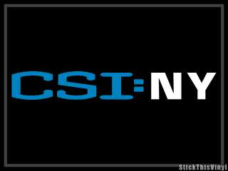 CSI NY Crime Scene Investigation Decal Sticker (2x)  