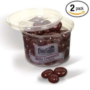 Bing Cherry Dragées in Premium Chocolate   14oz Tub   by Dilettante 