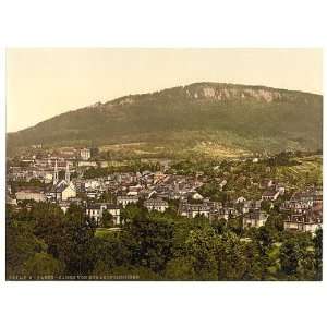   Reprint of View from the Leopoldshoehe, Baden Baden, Baden, Germany