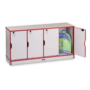  Four Section Colored Stackable Lockers