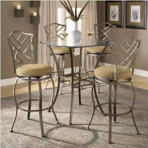   Brookside Bar Height Glass Bistro Table with Hanover Stools Home