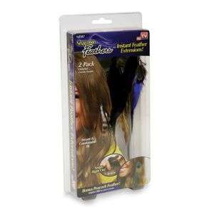   Feathers Instant Feather Extensions, Chestnut/Purple   AS SEEN ON TV