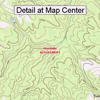 USGS Topographic Quadrangle Map   Woodville, Georgia (Folded 