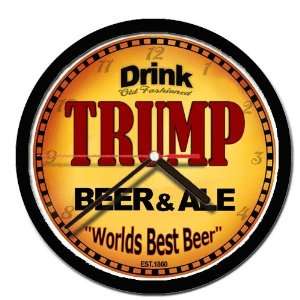  TRUMP beer and ale cerveza wall clock 