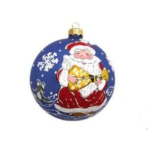   ORNAMENT. Santa Claus and His Balalaika Ball Ornament 