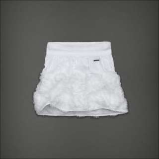 NWT Abercrombie & Fitch 98$ Womens Ashton feather skirt white S  