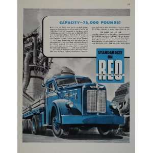 1947 Ad Vintage 1948 Reo Truck Model 30   31 Semi Cab   Original Print 