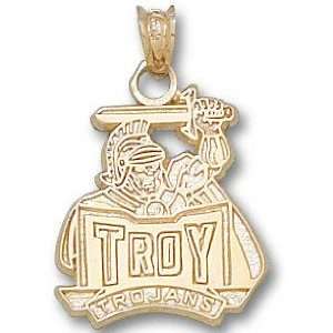  Troy State Trojans 10K Gold TROY TROJANS Logo Pendant 