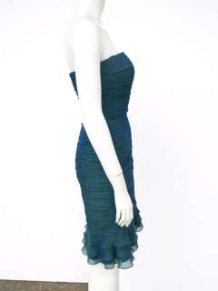 NWT TADASHI strapless teal mermaid dress  