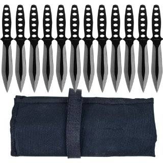   Cutlerys Ninjas Dozen Kunai 12 per set thowing knives, Black/Silver