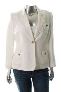 Tahari ASL NEW Suit Jacket White BHFO Misses 14  