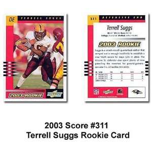  Score Baltimore Ravens Terrell Suggs 2003 Rookie Trading 